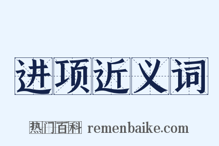 进项近义词是什么意思的图片